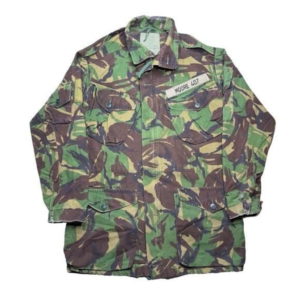 Vintage British Army DPM camouflage‎ military combat smock jacket SIZE 180/104